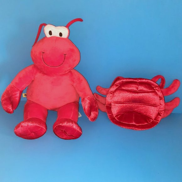 Rare Build A Bear Red Lobster With Backpack Shell